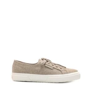 Superga Women's Tan Wool Effect Padded Lace-up Sneakers Shoes Size 40